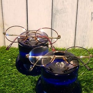 Prescription Eyewear FRAME -Eye-Q SW401 Goldtone & D Amber 52-18-140